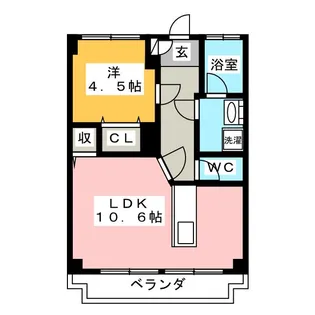 中秀ビル【2階】の間取り