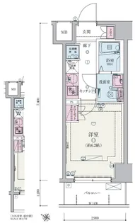 リヴシティ武蔵浦和【1階】の間取り