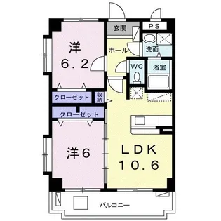 メゾン クレスト【2階】の間取り