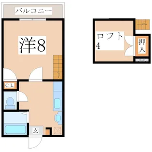 サンライズ大峯【1階】の間取り