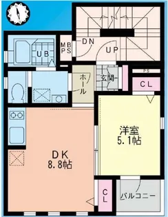 Court Station【4階】の間取り