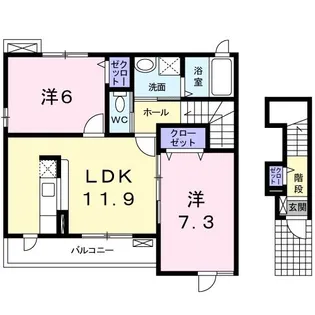 パルナス【2階】の間取り