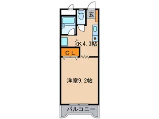 ディアコ-ト美濃喜【5階】の間取り