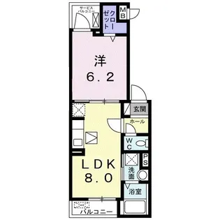 コート ド レシェ【1階】の間取り