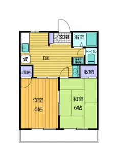オクヤマハイツIV【1階】の間取り