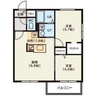 CASTELLO DEL SOLE【4階】の間取り