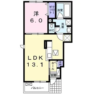 フィオーレA【1階】の間取り