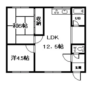 旭町ハウス【1階】の間取り
