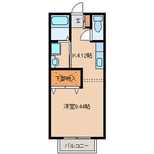 ヴィラサンセール館II【1階】の間取り