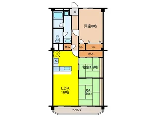 御影パークマンション【5階】の間取り