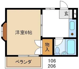 コーポサンライズ【1階】の間取り
