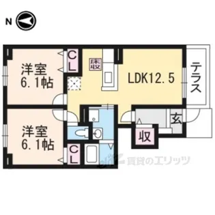 ジョイアルミュールC棟【1階】の間取り