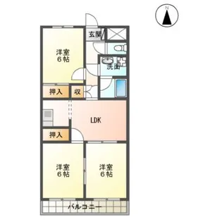 青山マンション【1階】の間取り