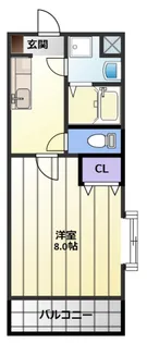 ヴィヴァーチェ若林【4階】の間取り