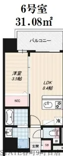 Luxe玉造南【2階】の間取り