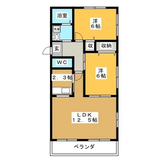 ハレアカラ【2階】の間取り