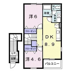 ドゥーヴェルドミール【2階】の間取り