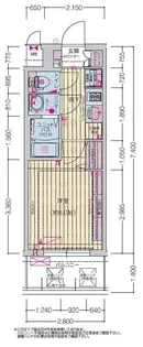プレリス北巽駅前ラバルス【2階】の間取り