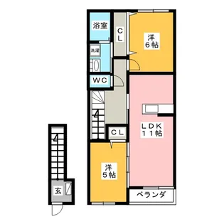 ラ・アンジュ【2階】の間取り