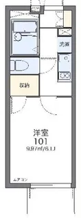 レオパレスカーサ ドマーニ【1階】の間取り