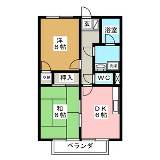 サープラススリーM B棟【2階】の間取り