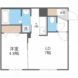 LUNA CLARIS 菊水【2階】の間取り