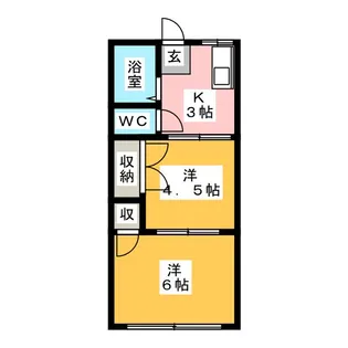 シティハイムパークサイド【1階】の間取り