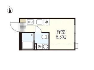 COLLINA向洋中町【2階】の間取り
