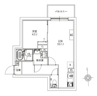 AXIA M-City浮間公園【4階】の間取り