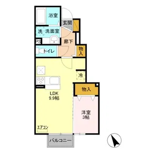 レモングラス釜井 A【1階】の間取り