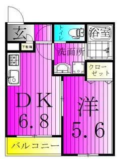 ジーメゾン東鎌ヶ谷【2階】の間取り
