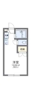 レオパレスプルニエII【1階】の間取り