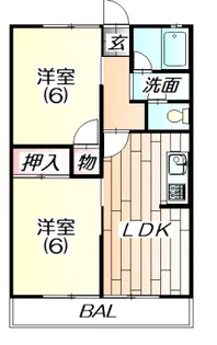 鹿の子台ハイツA棟【1階】の間取り