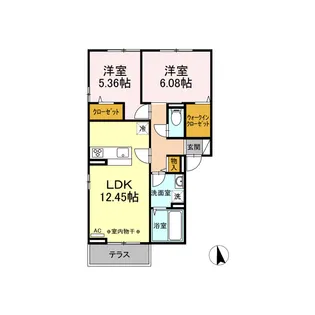 D-room アルタフォーレ【1階】の間取り