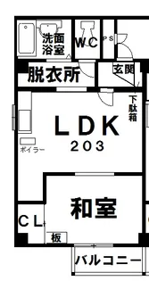 北海道目梨郡羅臼町富士見町5番地2 富士ハイツ4階【4階】の間取り