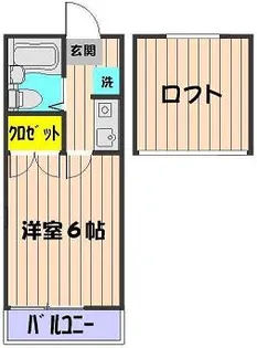 グリーンハイツあづま【1階】の間取り