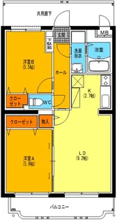 レジデンスゆい【3階】の間取り