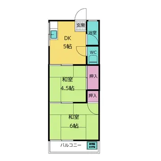 鈴家荘南棟【2階】の間取り