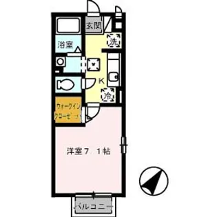 セジュール勝田 A【2階】の間取り