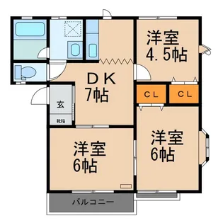 3DKの間取り画像