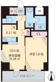 東京都新宿区西早稲田2【マンション】の間取り