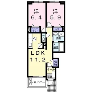 ジェルメ【1階】の間取り
