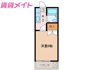 カレッジハウス Part2【1階】の間取り