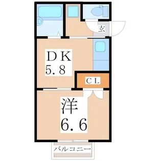 鹿児島県阿久根市塩鶴町2【アパート】の間取り