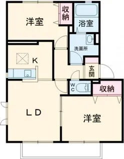 ソレジオタウン西川田D【2階】の間取り