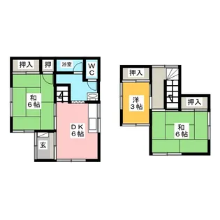 静岡県藤枝市駅前3【一戸建】の間取り