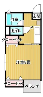 バウハウス若葉【1階】の間取り