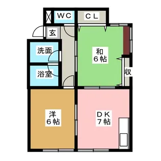 2DKの間取り画像