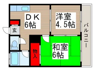 武藤ハイツ【2階】の間取り
