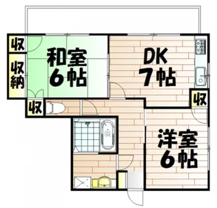 ガーデンハウス伊島町【1階】の間取り